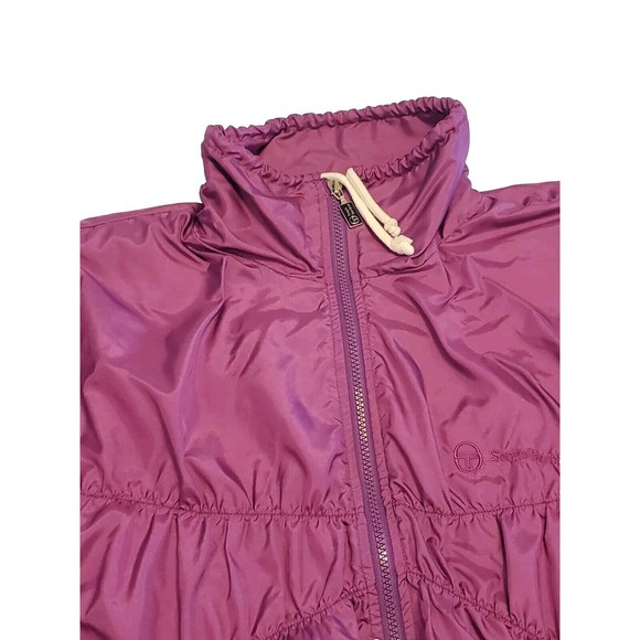 Rare Vintage Sergio Tacchini 70's Purple Track Batwing Womens Jacket Sz 8 Medium - Picture 6 of 13